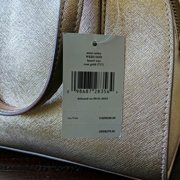 NWT Kate Spade Mini Reiley Rose Gold Purse - Picture 8 of 8